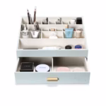 SortWithStyle Luxury Aqua Cosmetic Organizer Front-View